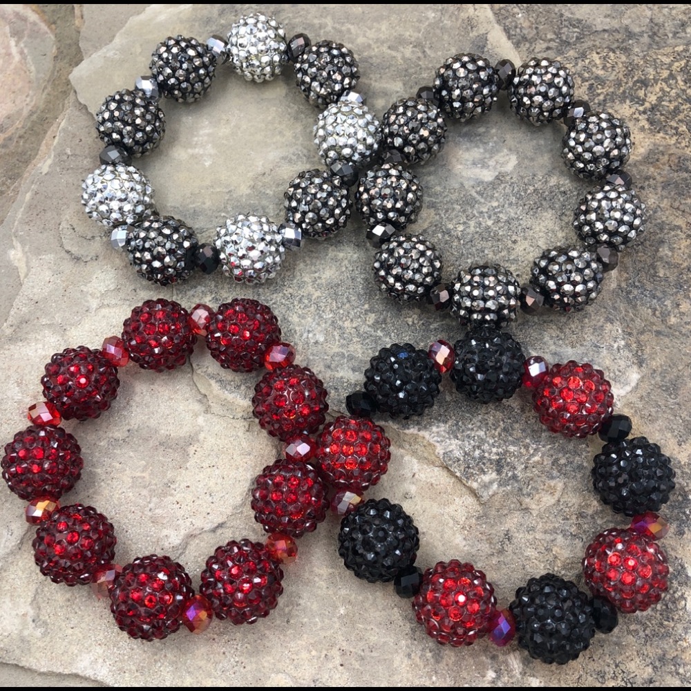 🍀 Sparkle Bead Bling Stretch Bracelet